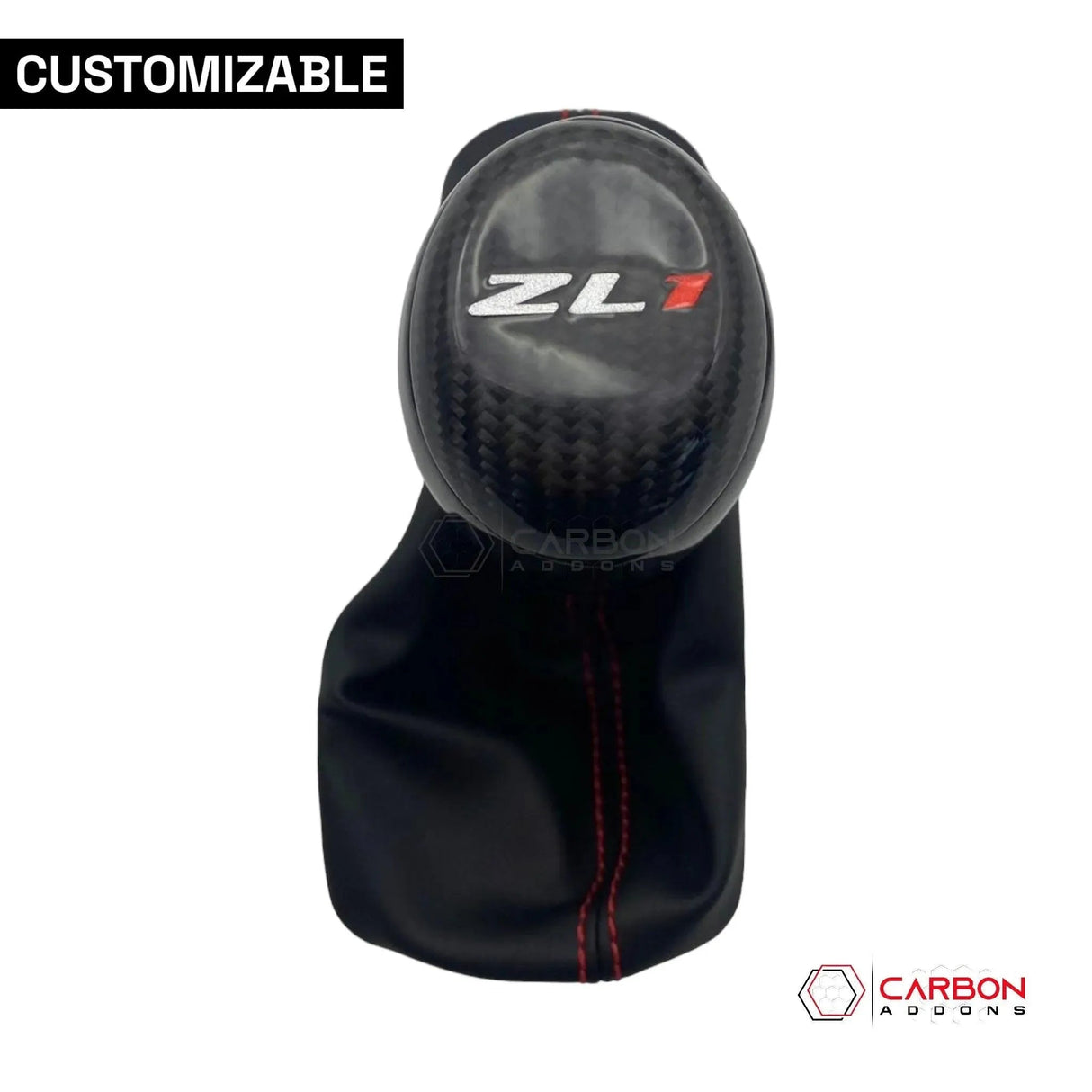 Customizable Carbon Fiber Automatic Shift Knob for 2016-2024 Chevy Camaro