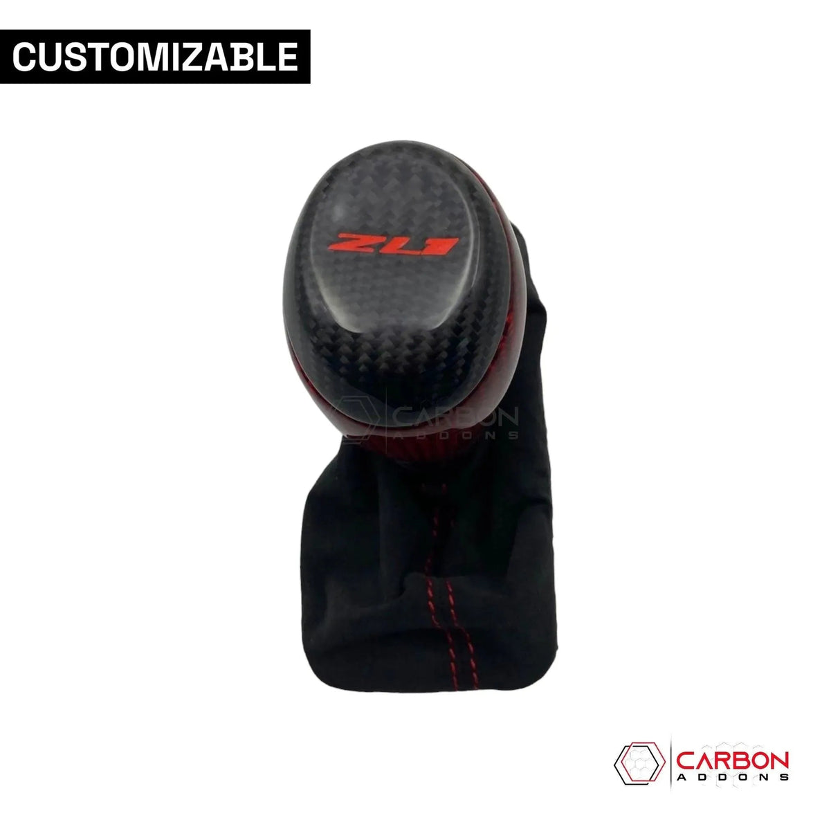 Customizable Carbon Fiber Automatic Shift Knob for 2016-2024 Chevy Camaro