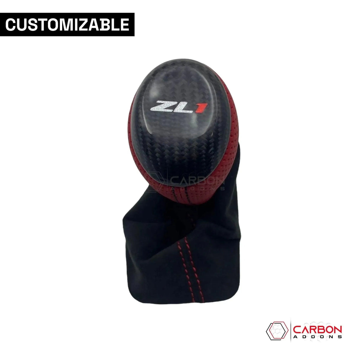 Customizable Carbon Fiber Automatic Shift Knob for 2016-2024 Chevy Camaro