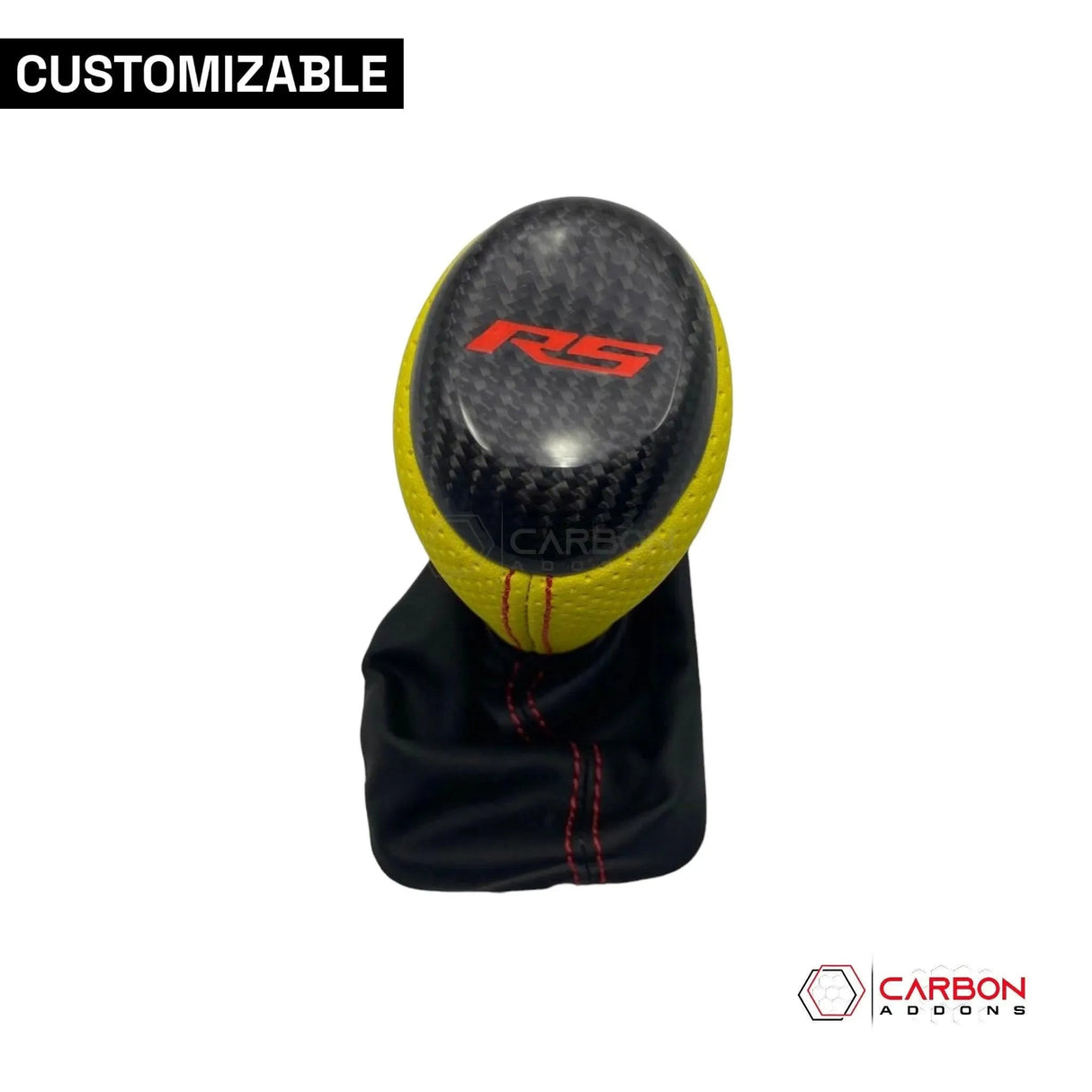 Customizable Carbon Fiber Automatic Shift Knob for 2016-2024 Chevy Camaro