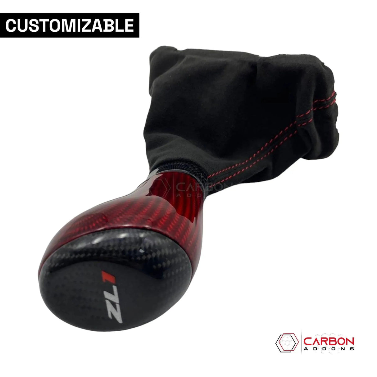Customizable Carbon Fiber Automatic Shift Knob for 2016-2024 Chevy Camaro