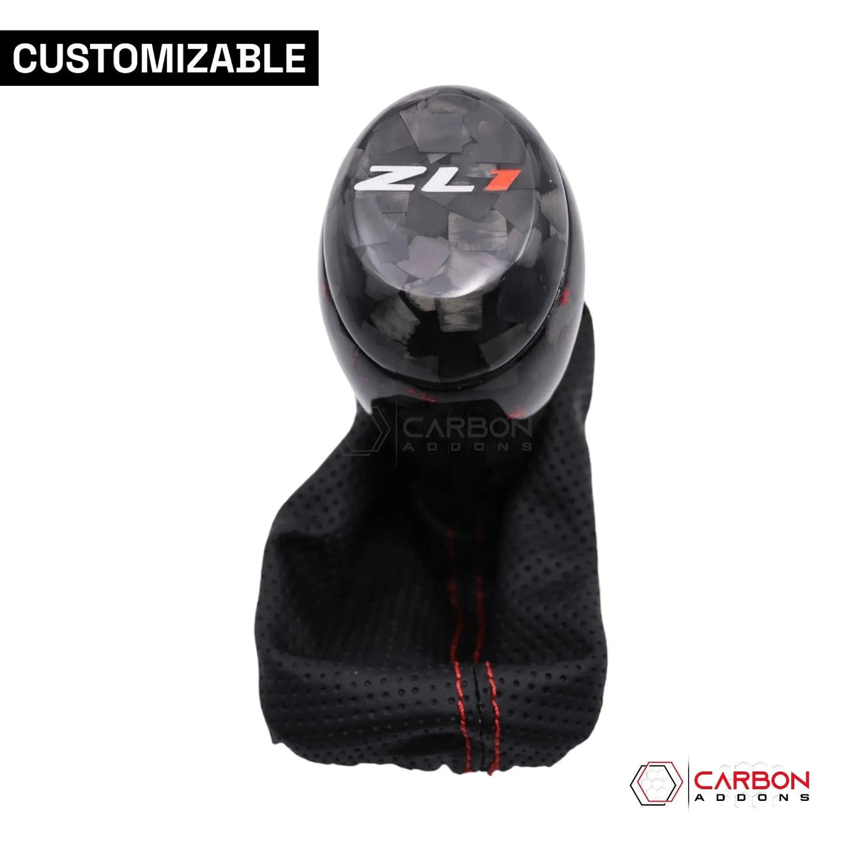 Customizable Carbon Fiber Automatic Shift Knob for 2016-2024 Chevy Camaro