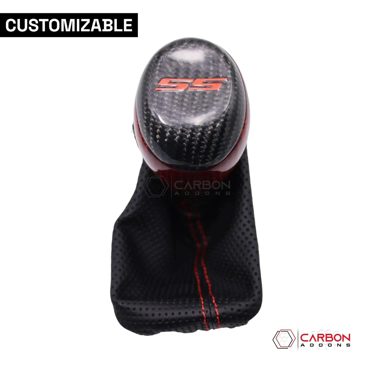 Customizable Carbon Fiber Automatic Shift Knob for 2016-2024 Chevy Camaro
