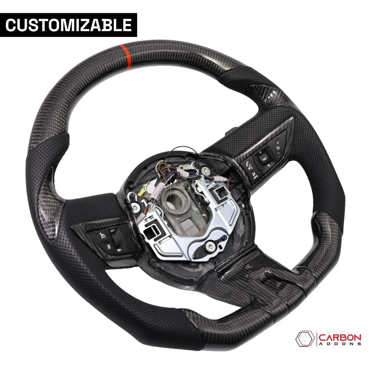 Customizable Carbon Fiber Steering Wheel for Chevy Camaro 2010-2012