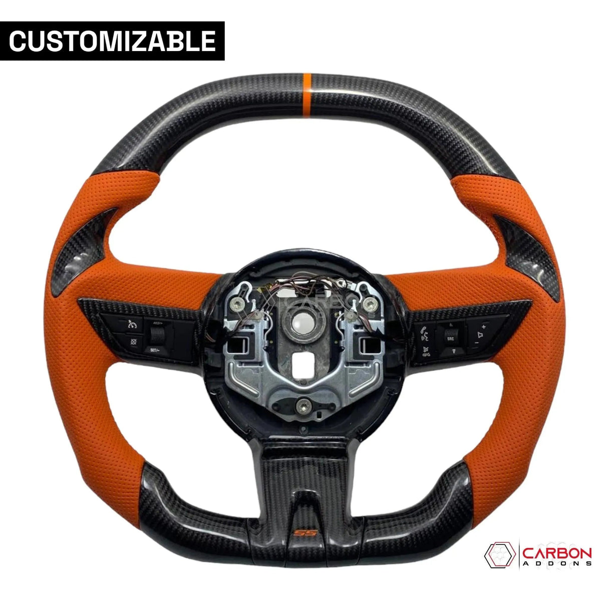 Customizable Carbon Fiber Steering Wheel for Chevy Camaro 2010-2012