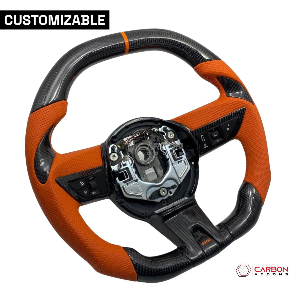 Customizable Carbon Fiber Steering Wheel for Chevy Camaro 2010-2012
