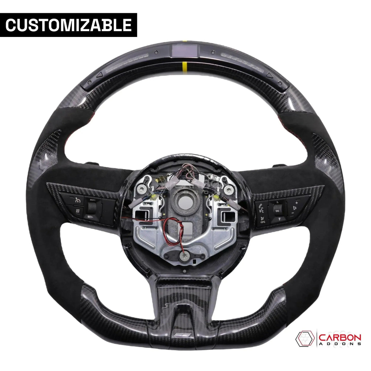 Customizable Carbon Fiber Steering Wheel for Chevy Camaro 2010-2012