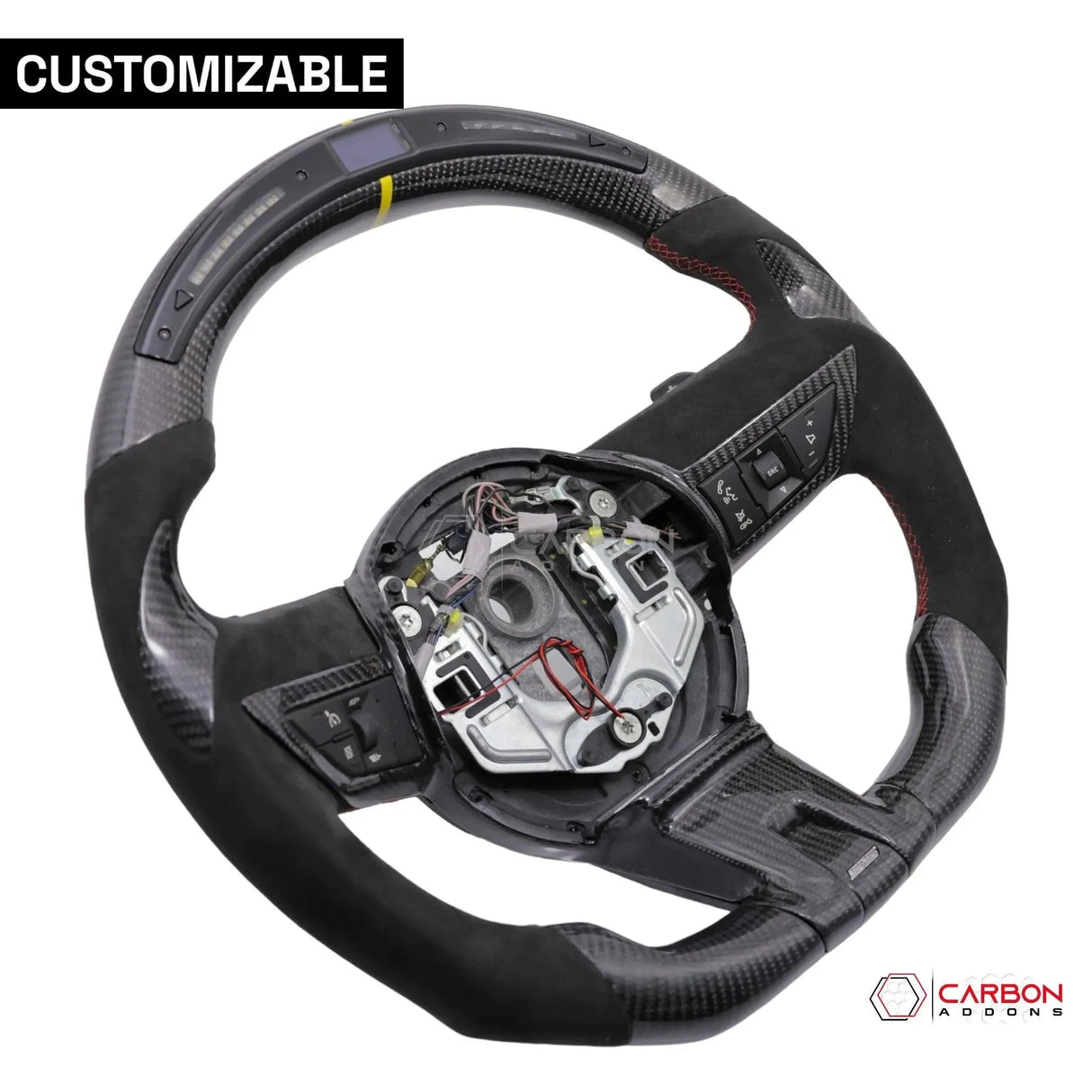 Customizable Carbon Fiber Steering Wheel for Chevy Camaro 2010-2012