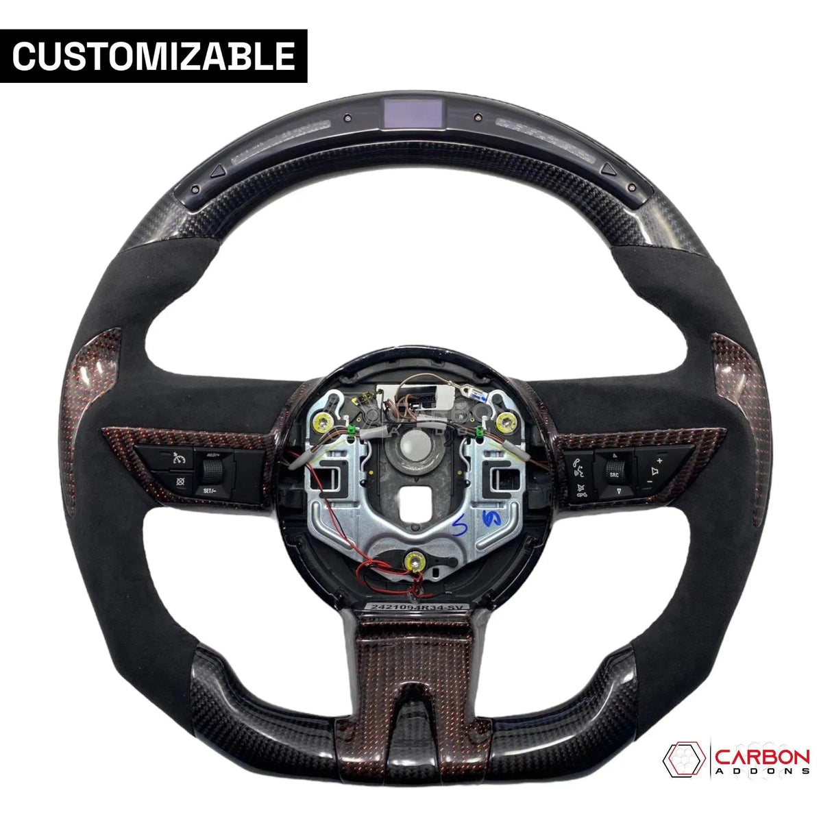 Customizable Carbon Fiber Steering Wheel for Chevy Camaro 2010-2012