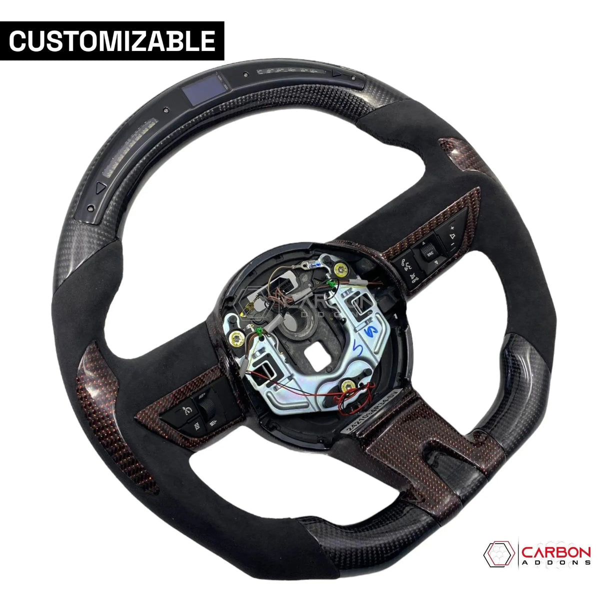 Customizable Carbon Fiber Steering Wheel for Chevy Camaro 2010-2012