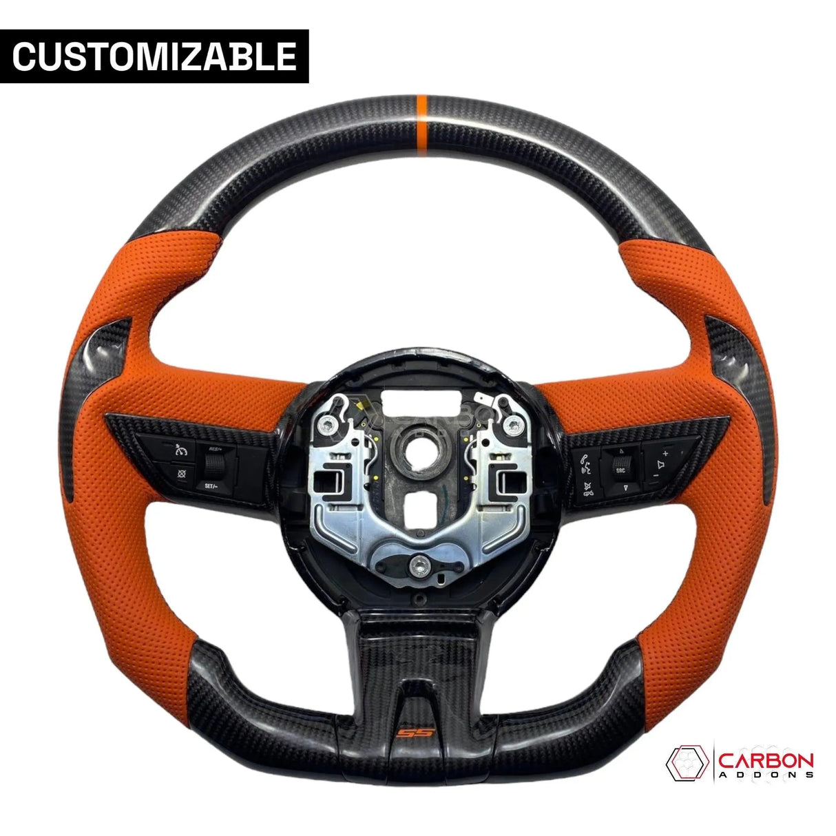 Customizable Carbon Fiber Steering Wheel for Chevy Camaro 2010-2012