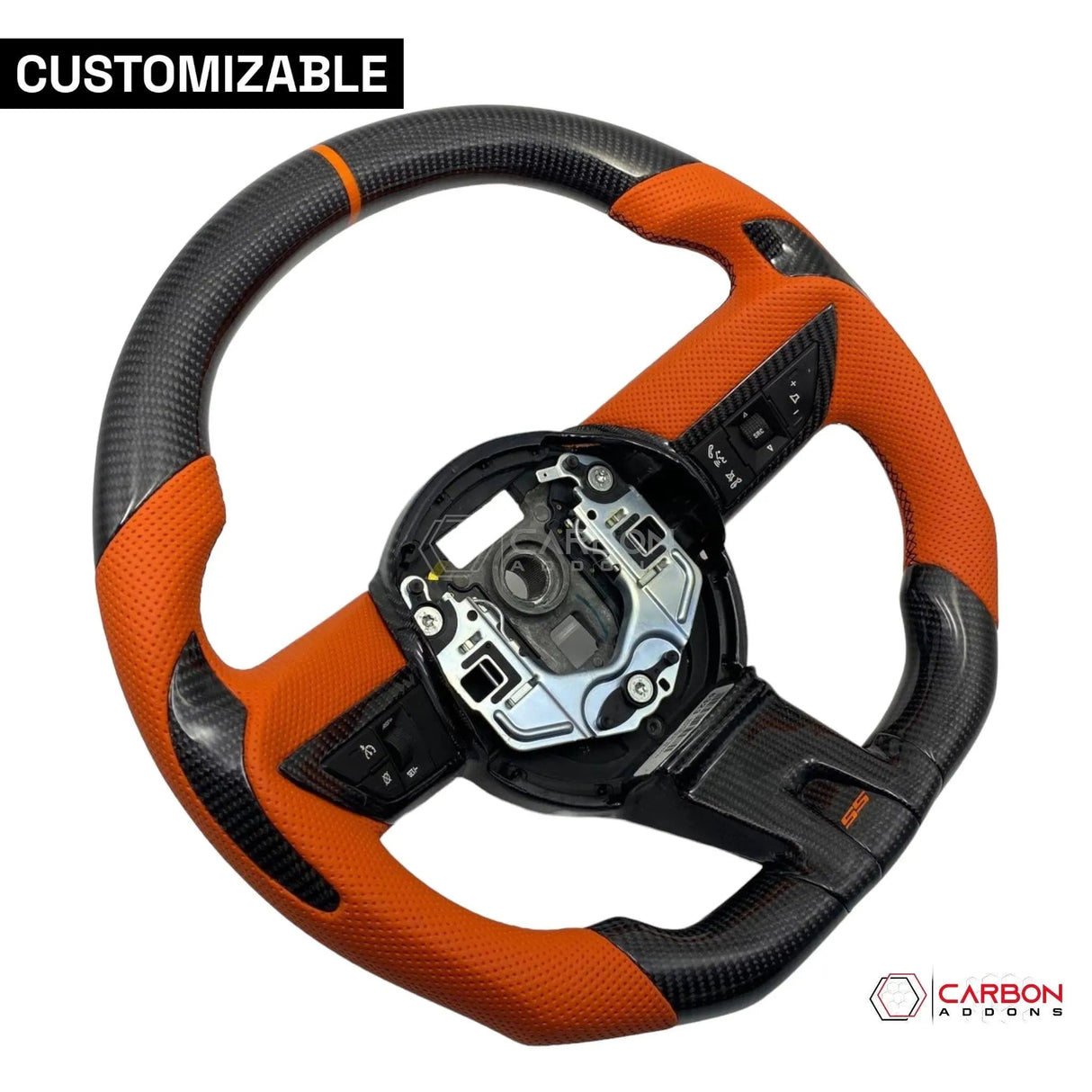 Customizable Carbon Fiber Steering Wheel for Chevy Camaro 2010-2012