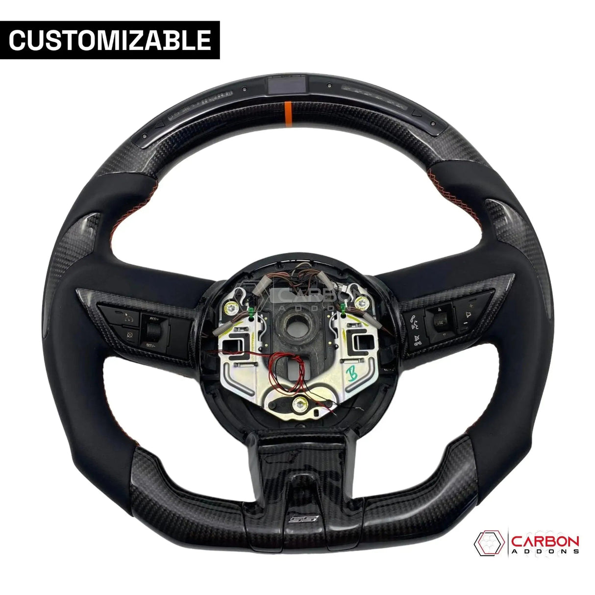 Customizable Carbon Fiber Steering Wheel for Chevy Camaro 2010-2012