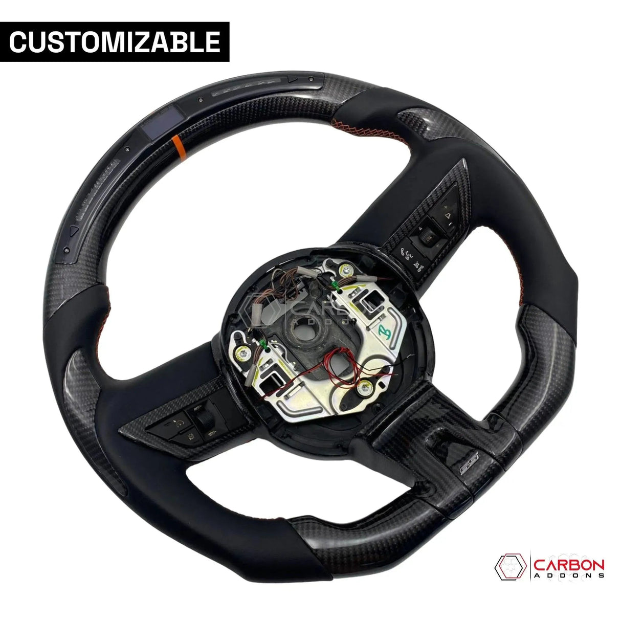 Customizable Carbon Fiber Steering Wheel for Chevy Camaro 2010-2012