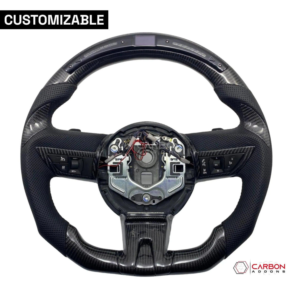 Customizable Carbon Fiber Steering Wheel for Chevy Camaro 2010-2012