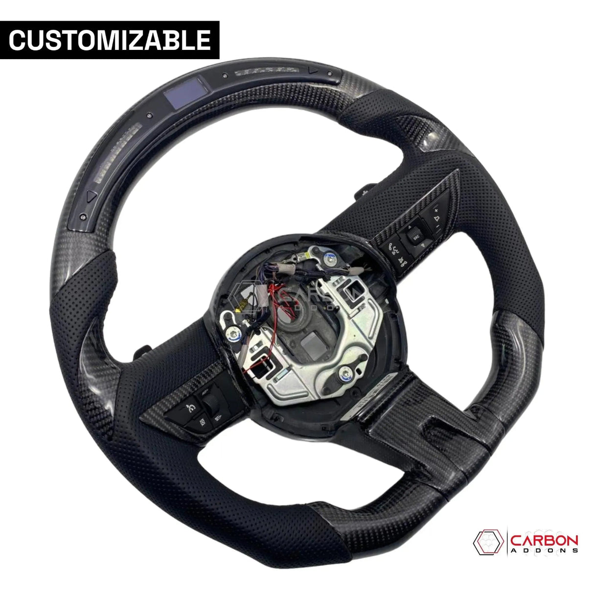 Customizable Carbon Fiber Steering Wheel for Chevy Camaro 2010-2012