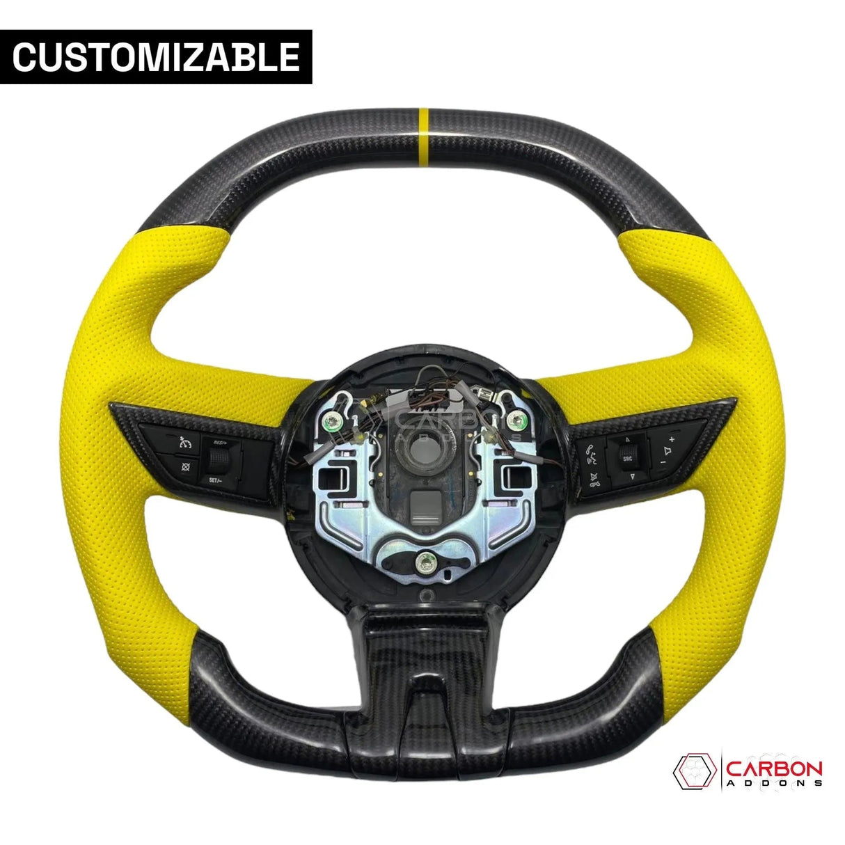 Customizable Carbon Fiber Steering Wheel for Chevy Camaro 2010-2012