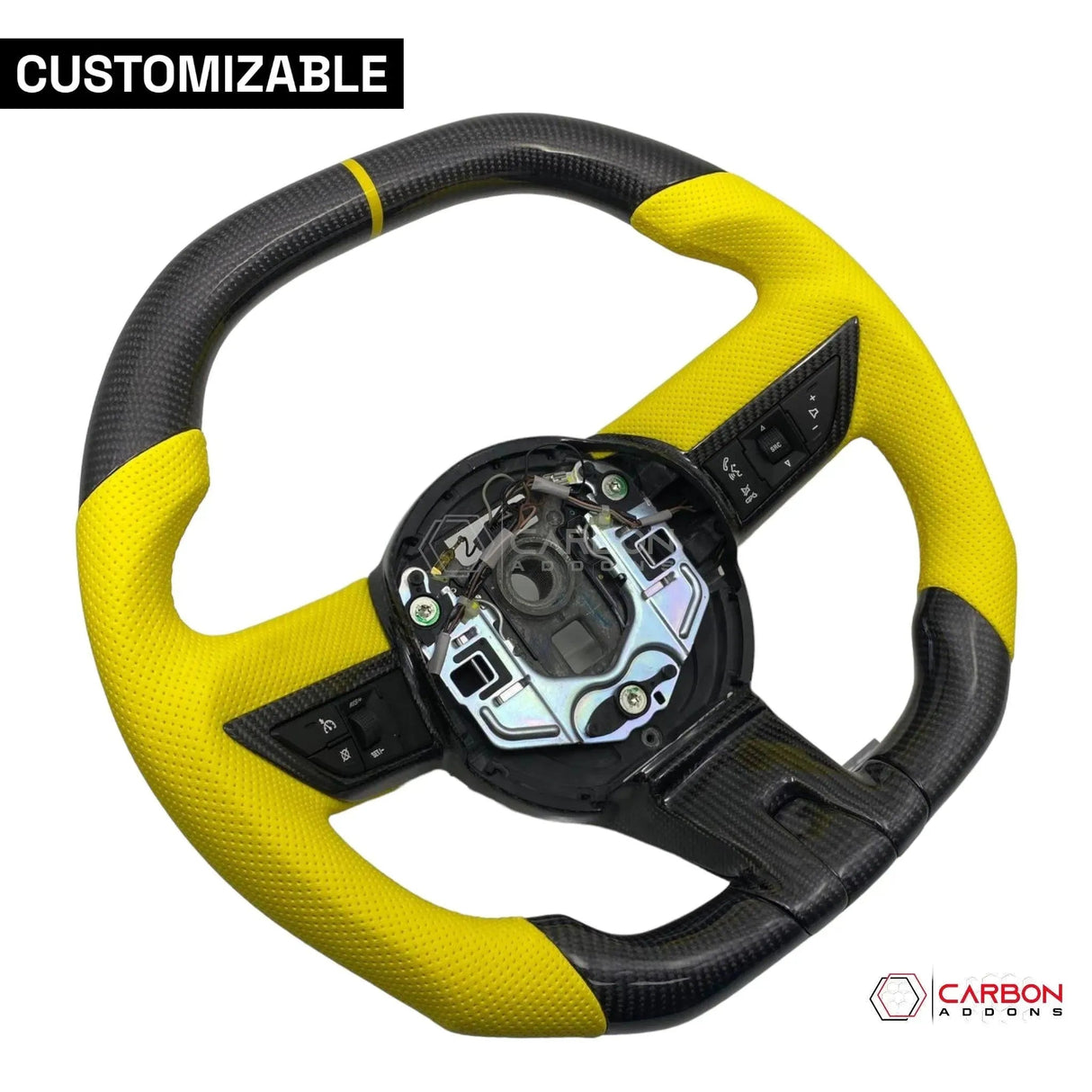 Customizable Carbon Fiber Steering Wheel for Chevy Camaro 2010-2012