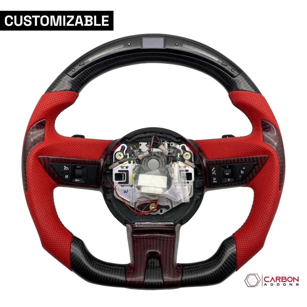 Customizable Carbon Fiber Steering Wheel for Chevy Camaro 2010-2012