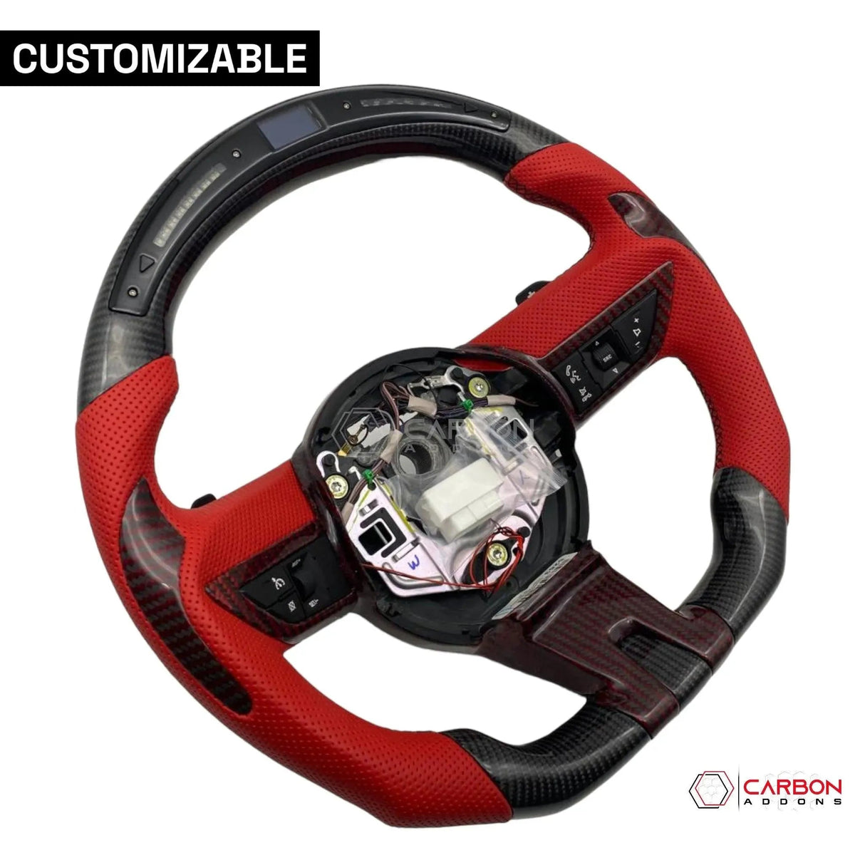 Customizable Carbon Fiber Steering Wheel for Chevy Camaro 2010-2012