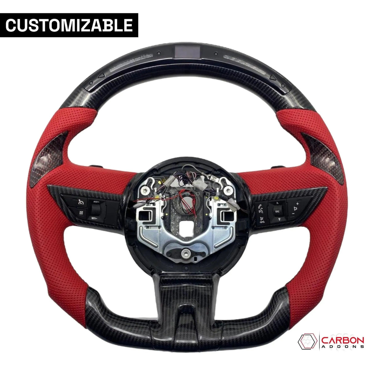 Customizable Carbon Fiber Steering Wheel for Chevy Camaro 2010-2012