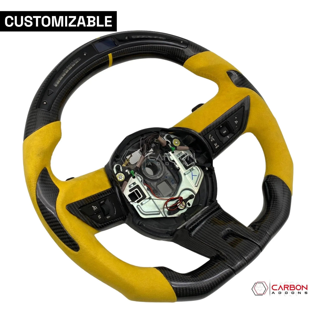 Customizable Carbon Fiber Steering Wheel for Chevy Camaro 2010-2012