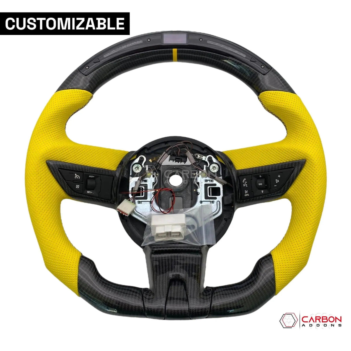 Customizable Carbon Fiber Steering Wheel for Chevy Camaro 2010-2012