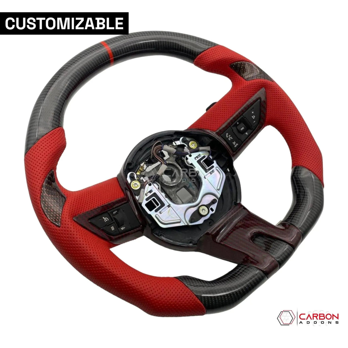 Customizable Carbon Fiber Steering Wheel for Chevy Camaro 2010-2012