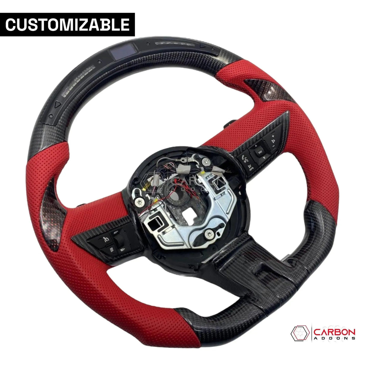Customizable Carbon Fiber Steering Wheel for Chevy Camaro 2010-2012