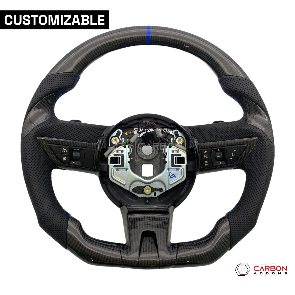 Customizable Carbon Fiber Steering Wheel for Chevy Camaro 2010-2012