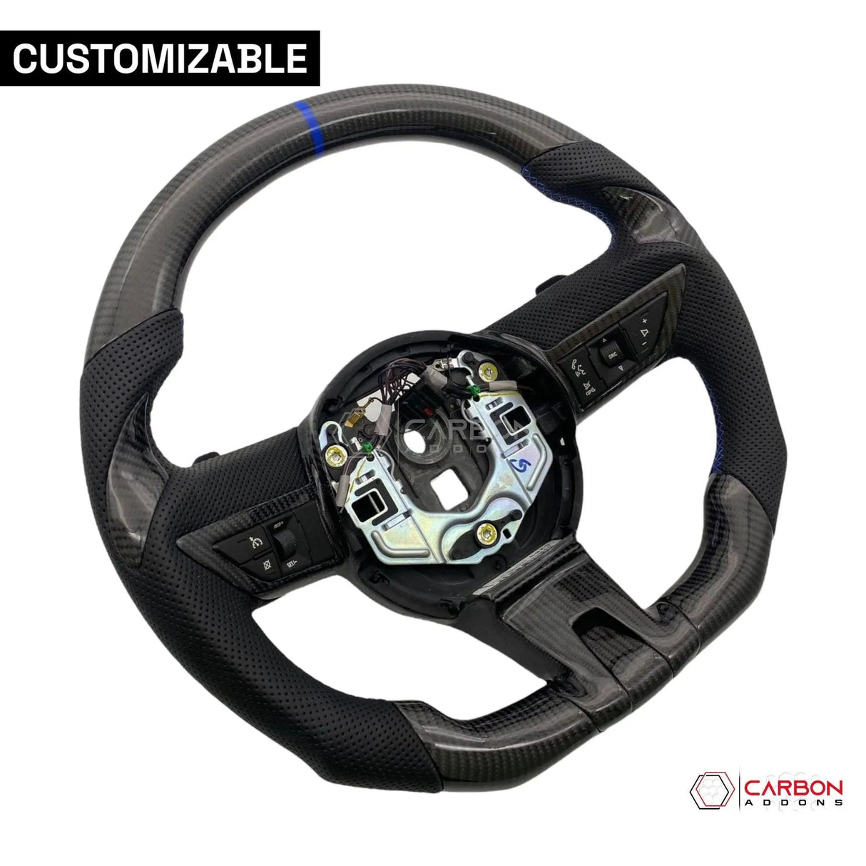 Customizable Carbon Fiber Steering Wheel for Chevy Camaro 2010-2012