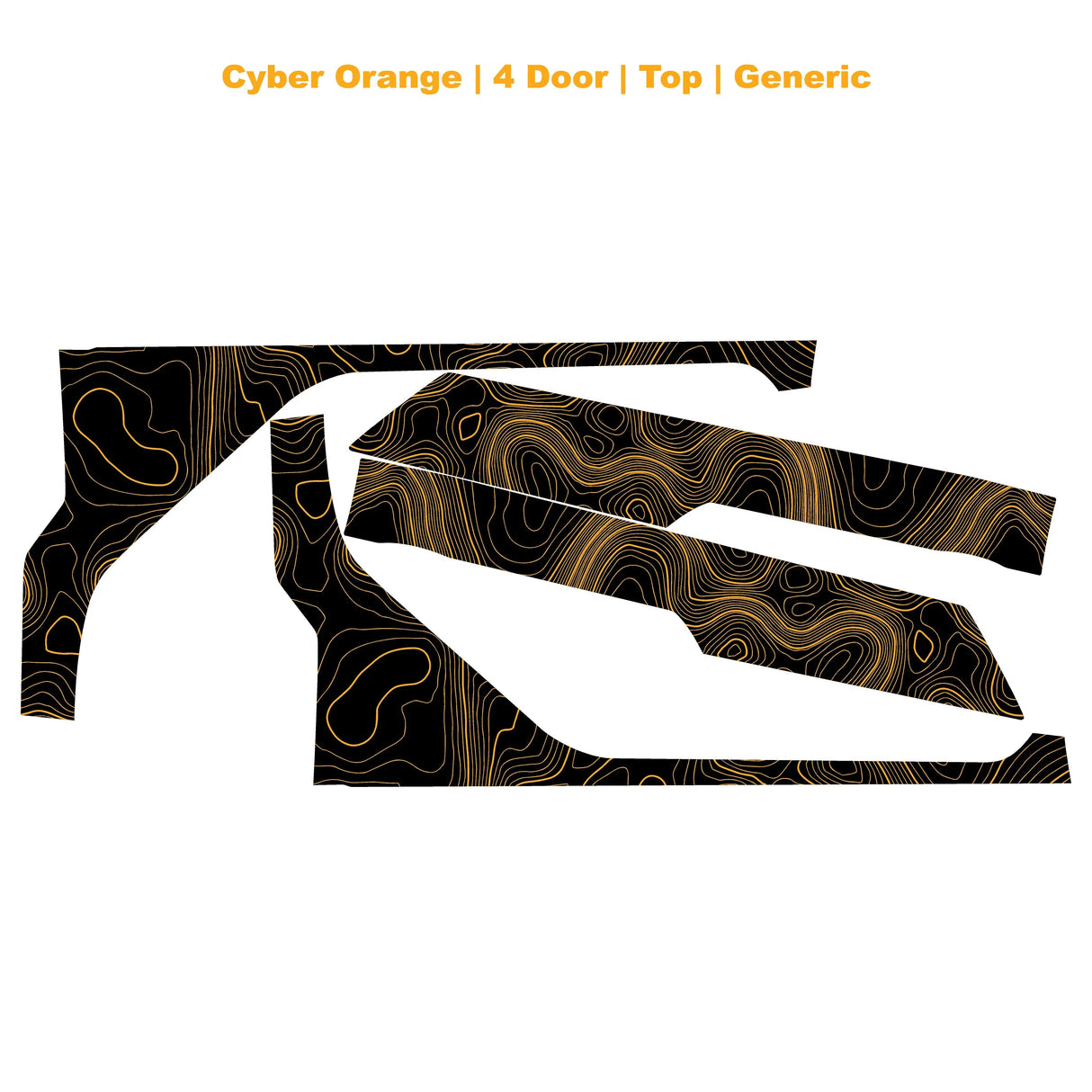 Topographic Upper Door Overlay Kit (Printed Series) - 2021+ Bronco 4 Door