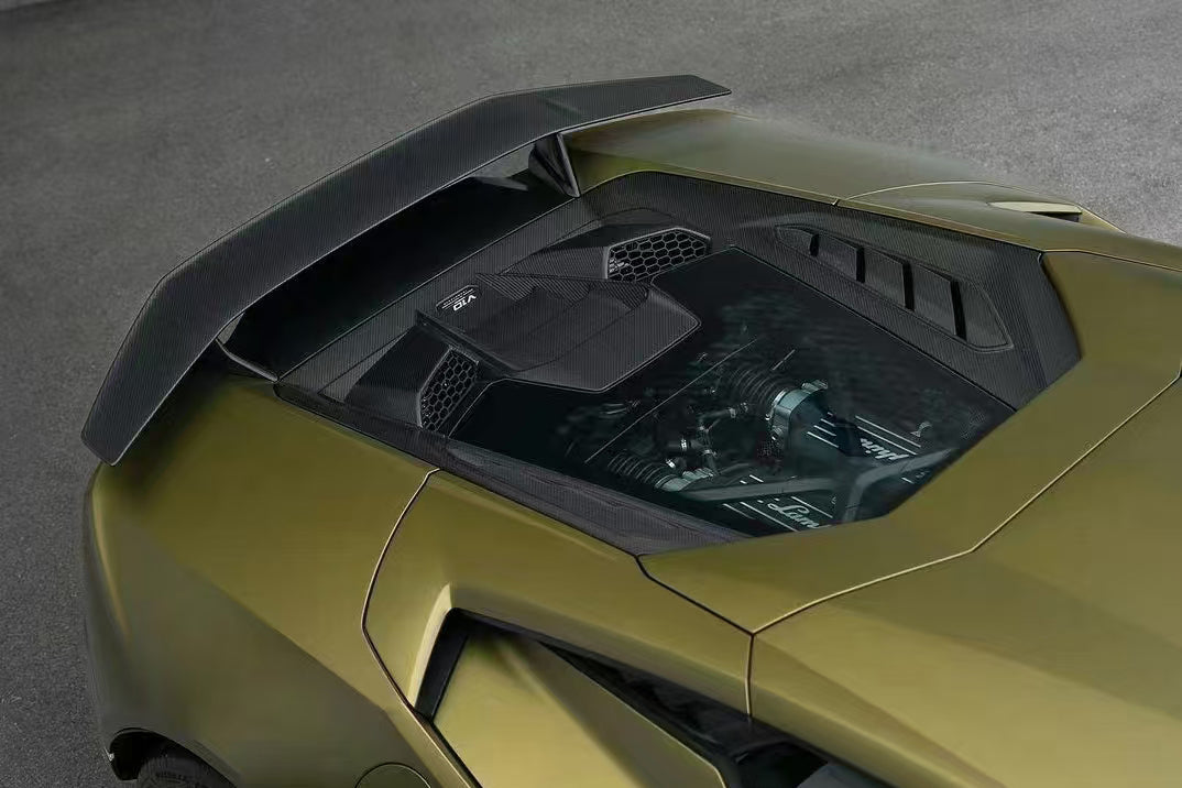 2015-2025 Lamborghini Huracan LP610 & LP580 & EVO Tecnica Style Dry Carbon Fiber Trunk Spoiler Wing