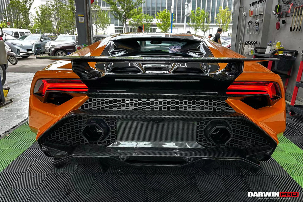 2015-2025 Lamborghini Huracan LP610 & LP580 & EVO Tecnica Style Dry Carbon Fiber Trunk Spoiler Wing