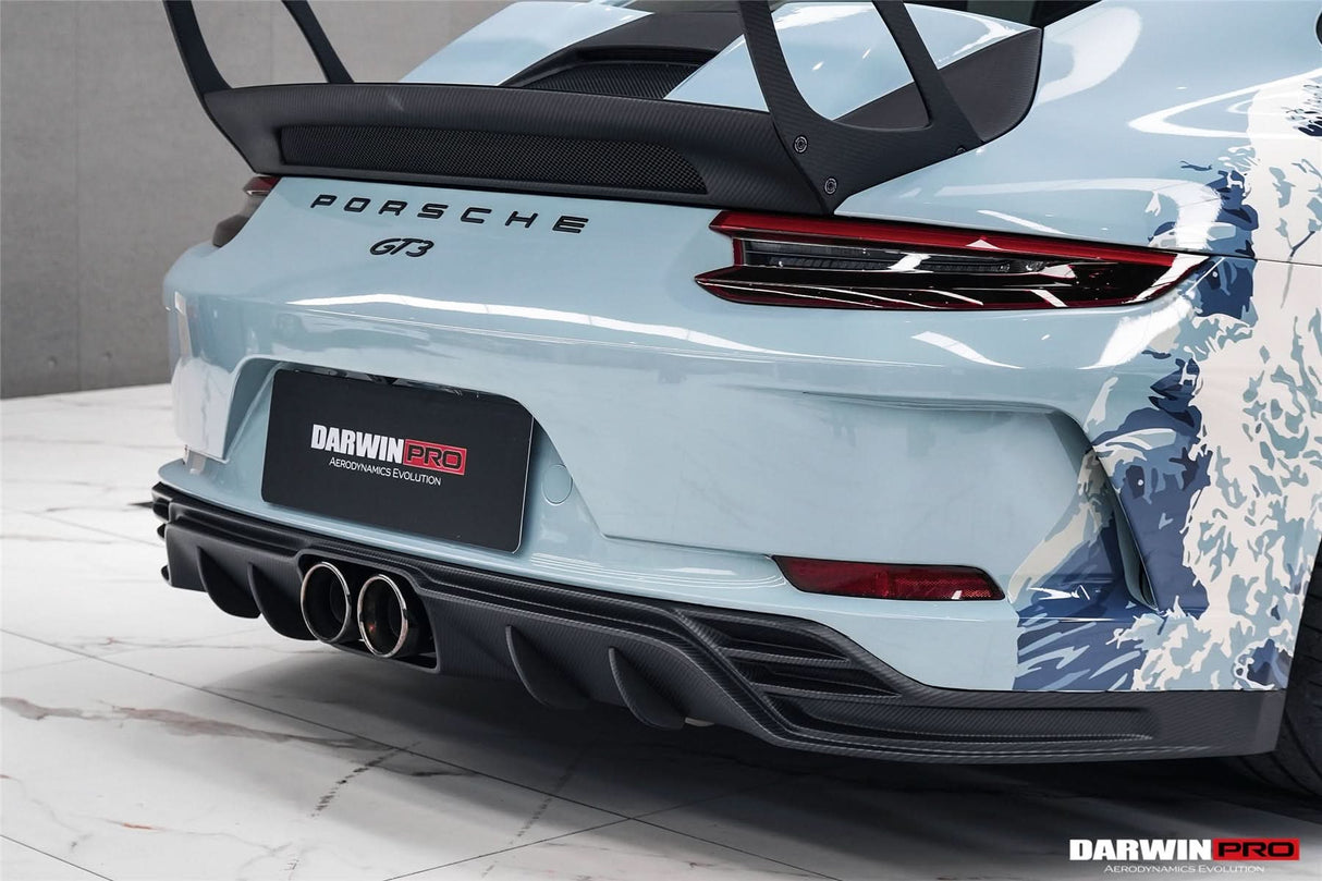 DarwinPRO 2017-2019 Porsche 911 991.2 GT3 Only BKSS Style Carbon Fiber Rear Lip Diffuser