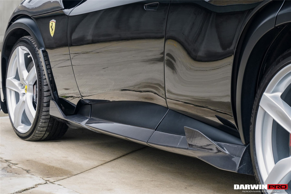 2023-UP Ferrari Purosangue F175 Carbon Fiber Side Skirts DarwinPRO iMP Design Ver.2