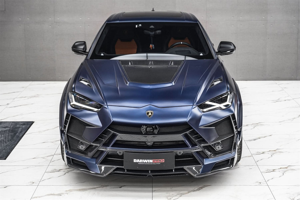DarwinPRO 2018-2025 Lamborghini URUS BKSS Part Carbon Fiber Hood And Front Bumper | Fits URUS, S, Performante