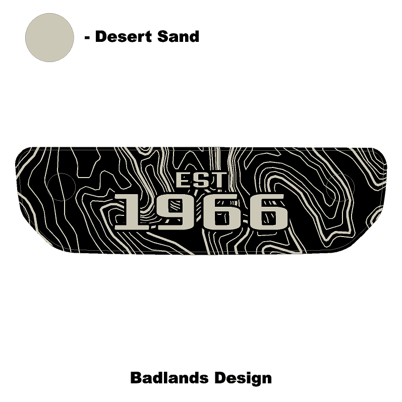 1966 Topographic Shifter Plate (Printed Series + Acrylic) - 2021+ Bronco