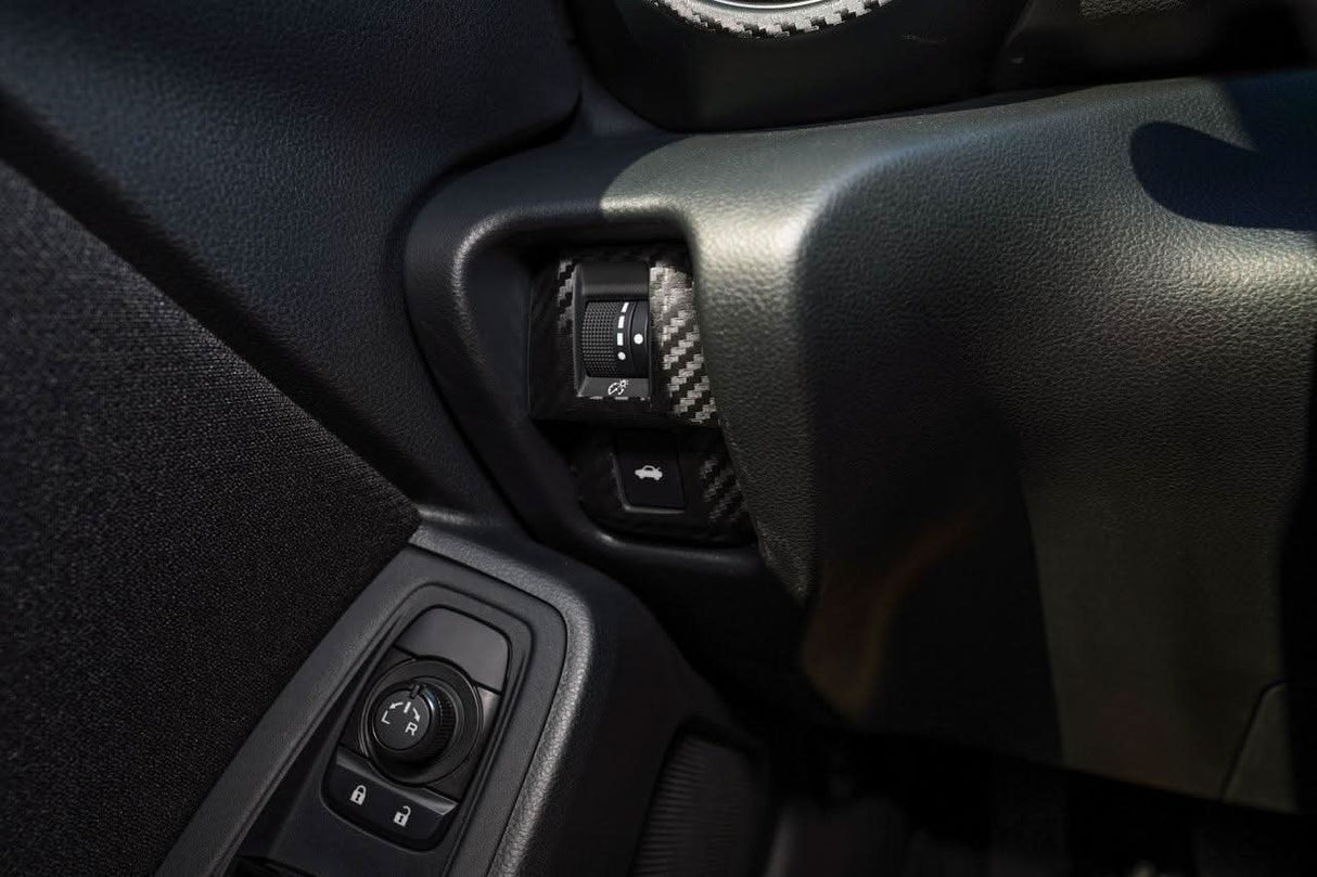 Dimmer and Trunk Switch Trim 3D Carbon Overlays - 2022+ BRZ / GR86