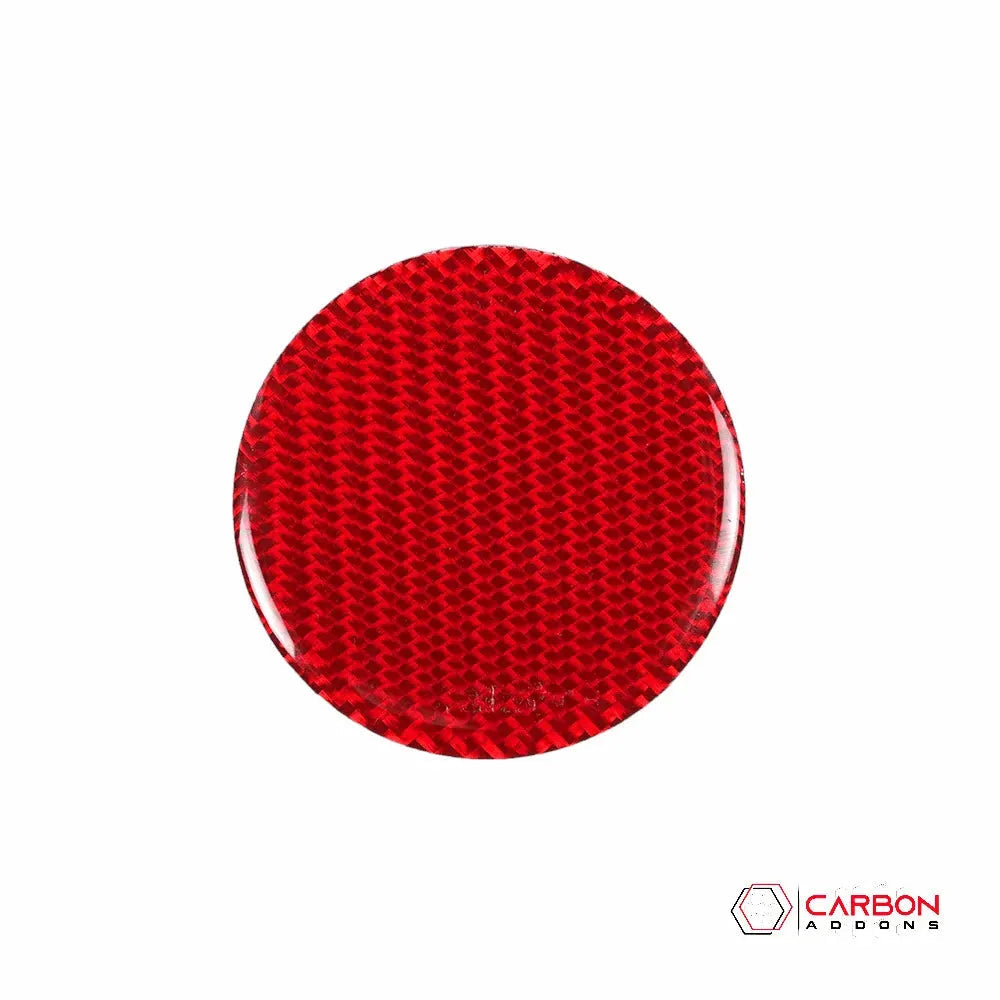 Dodge Challenger 2015-2023 Carbon Fiber Headlight and Trunk Release Button Trim Overlay