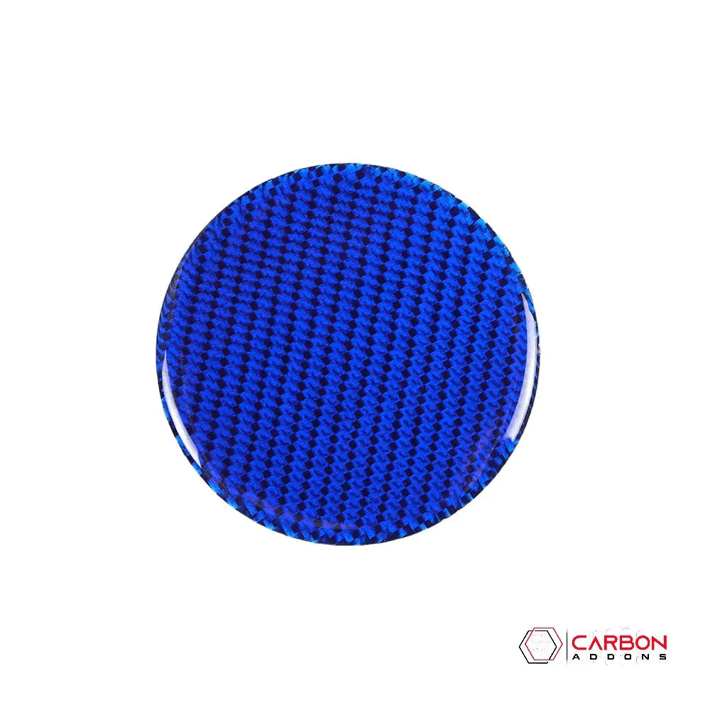 Dodge Challenger 2015-2023 Carbon Fiber Headlight and Trunk Release Button Trim Overlay