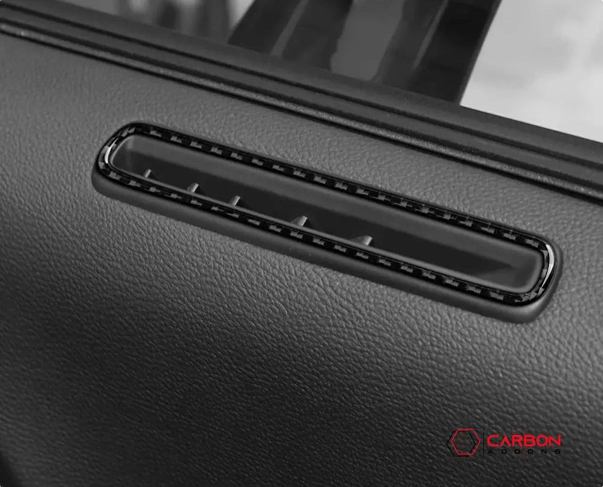 Dodge Charger 2015-2023 Carbon Fiber Door AC Vent Trim Overlay for