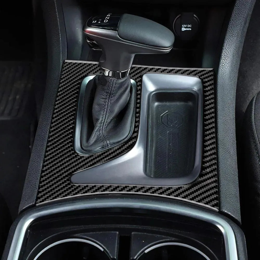 Dodge Charger 2015-2023 Carbon Fiber Front & Rear Center Console Panel Trim Overlays