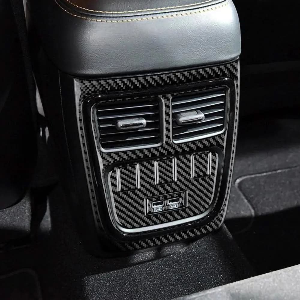 Dodge Charger 2015-2023 Carbon Fiber Rear Center Console AC Vent Trim Overlay