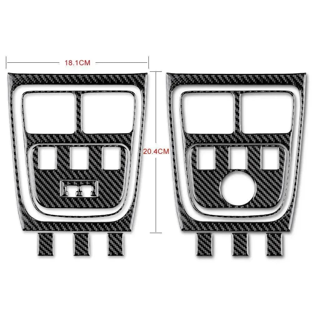 Dodge Charger 2015-2023 Carbon Fiber Rear Center Console AC Vent Trim Overlay