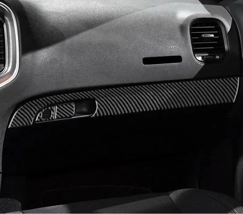 Dodge Charger 2015-2023 Carbon Fiber Storage Glove Box Trim Overlay