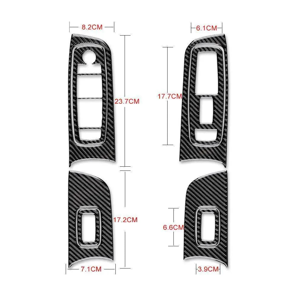 Dodge Charger 2015-2023 Carbon Fiber Window Control Trim Overlay