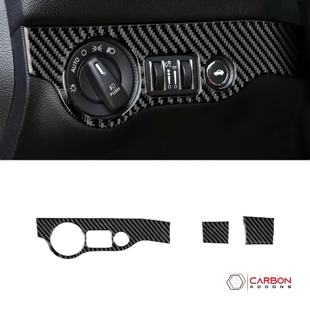 Dodge Charger 2015-2023 Headlight and Trunk Release Button Trim Overlay