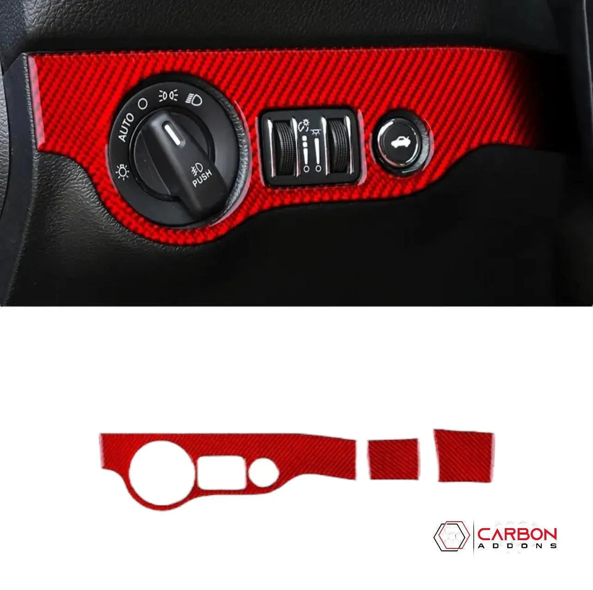 Dodge Charger 2015-2023 Headlight and Trunk Release Button Trim Overlay