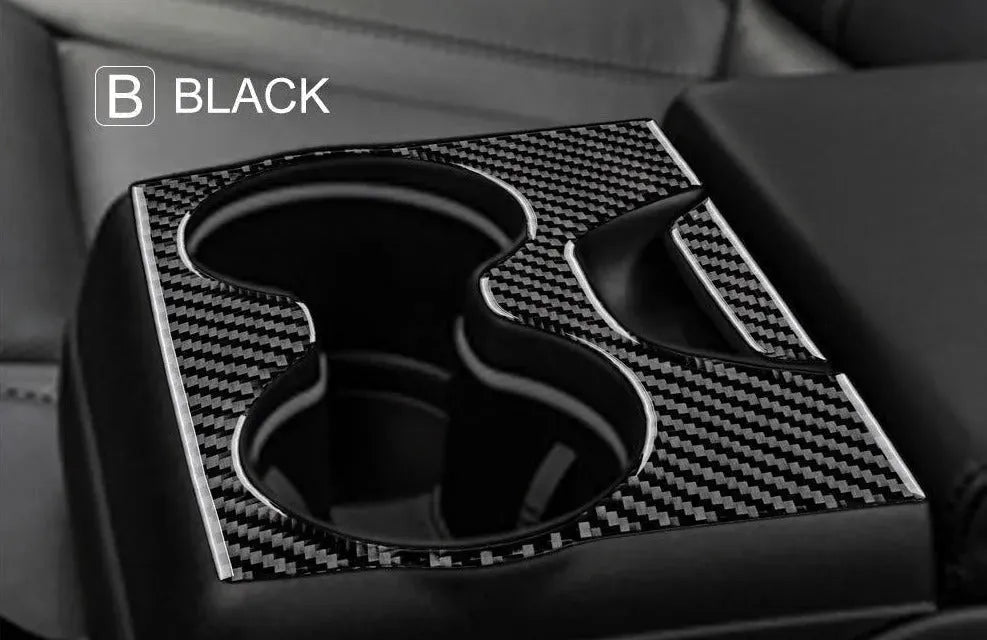 Dodge Charger 2015-2023 Real Carbon Fiber Rear Seat Center Armrest Trim Overlay